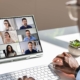 Businessman Videoconferencing On Laptop