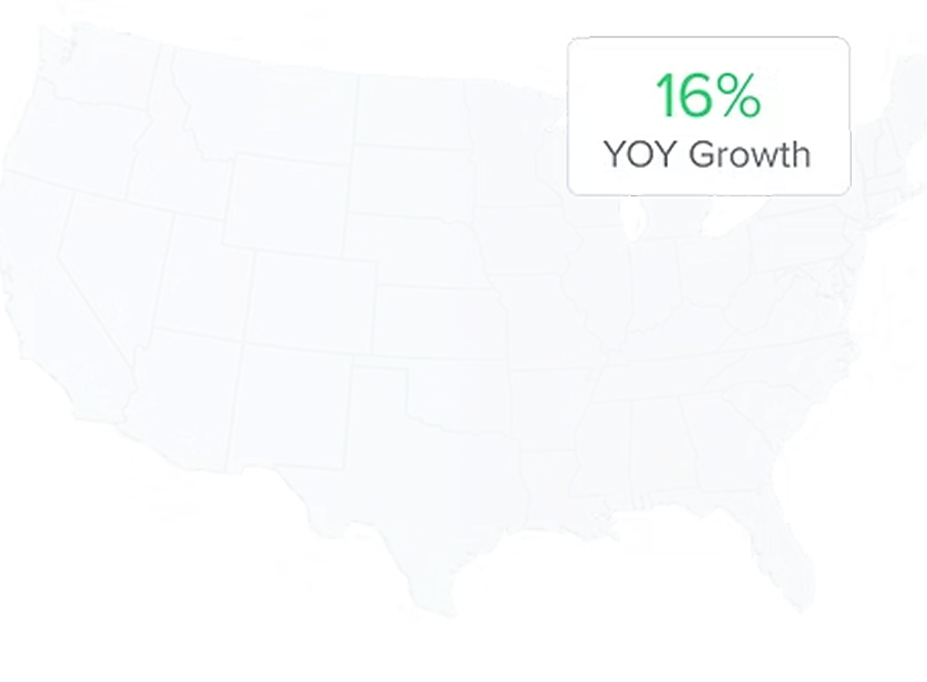 US WhatsApp users map